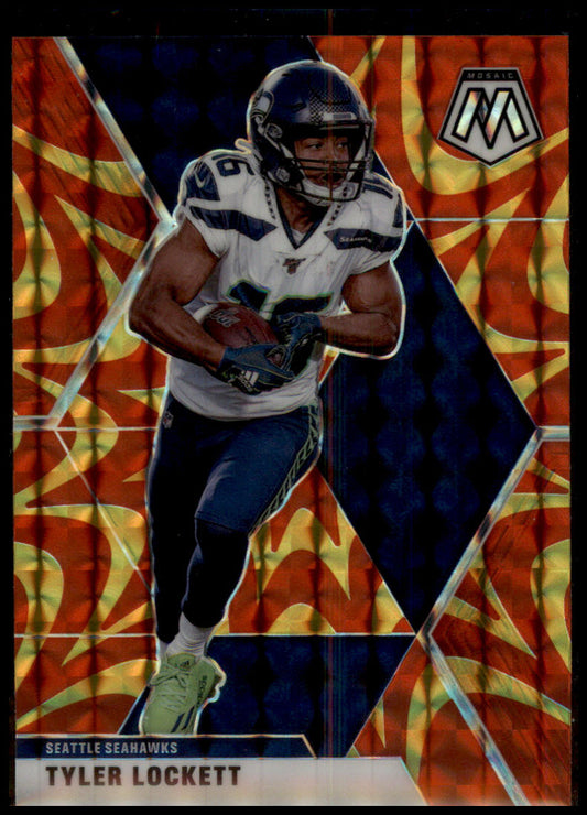 2020 Panini Mosaic #183 Tyler Lockett Prizm Reactive Gold