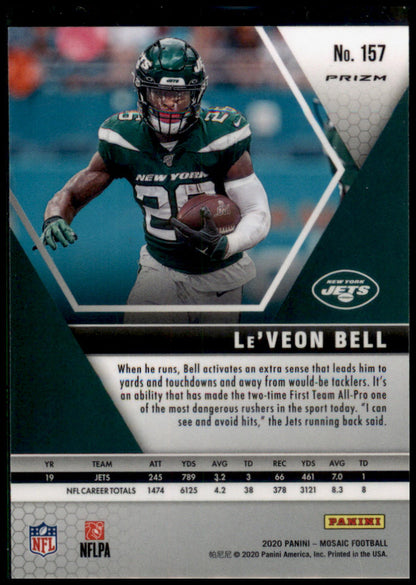 2020 Panini Mosaic #157 Le'Veon Bell Prizm Reactive Gold