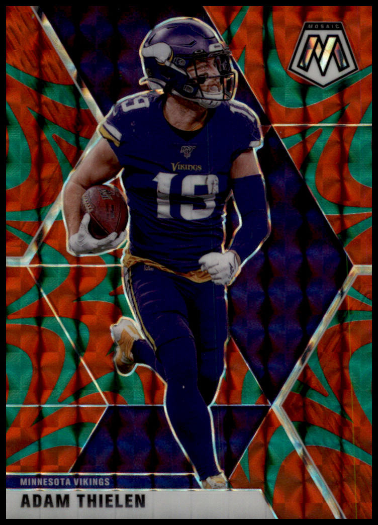 2020 Panini Mosaic #129 Adam Thielen Prizm Reactive Green