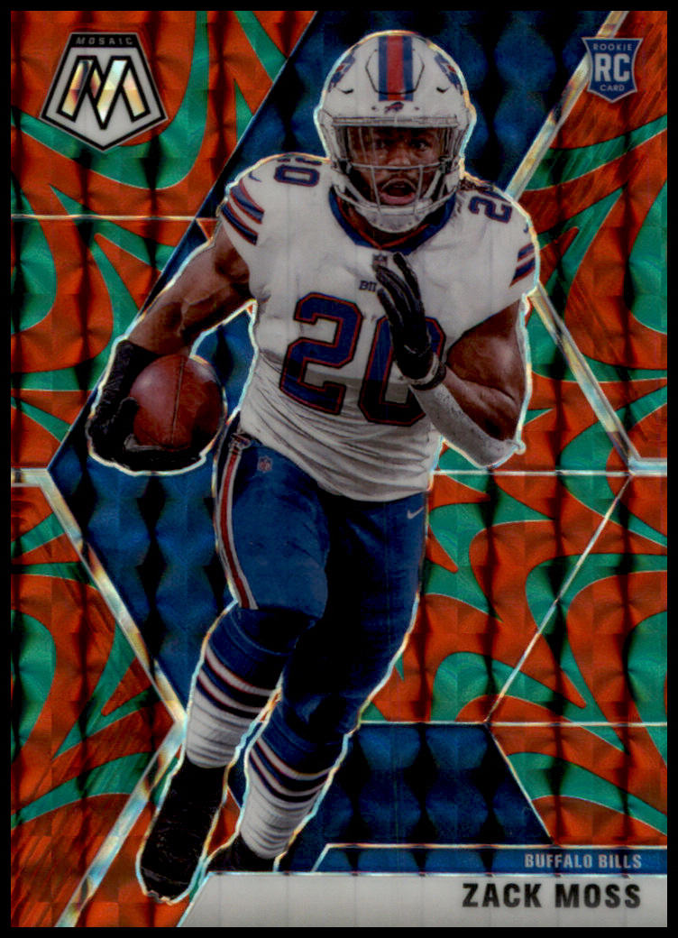 2020 Panini Mosaic #231 Zack Moss Prizm Reactive Green