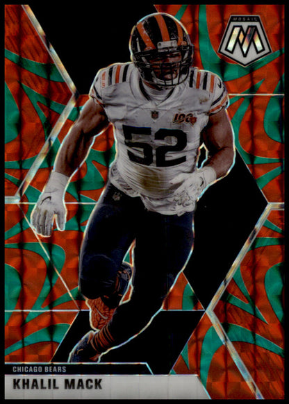 2020 Panini Mosaic #40 Khalil Mack Prizm Reactive Green