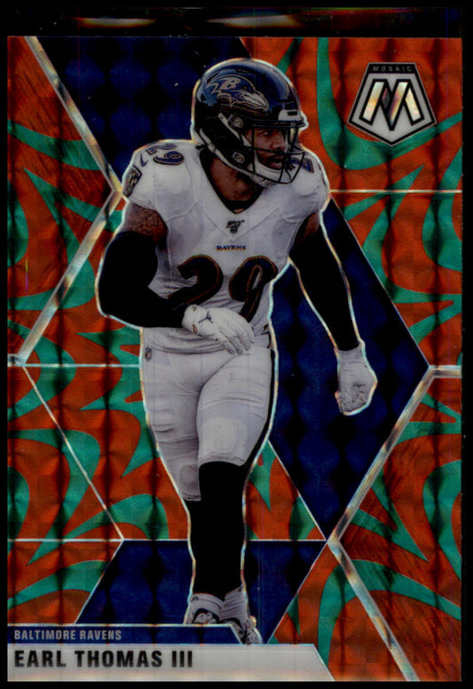 2020 Panini Mosaic #25 Earl Thomas III Prizm Reactive Green