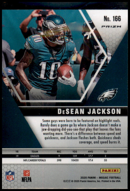 2020 Panini Mosaic #166 DeSean Jackson Prizm Reactive Green