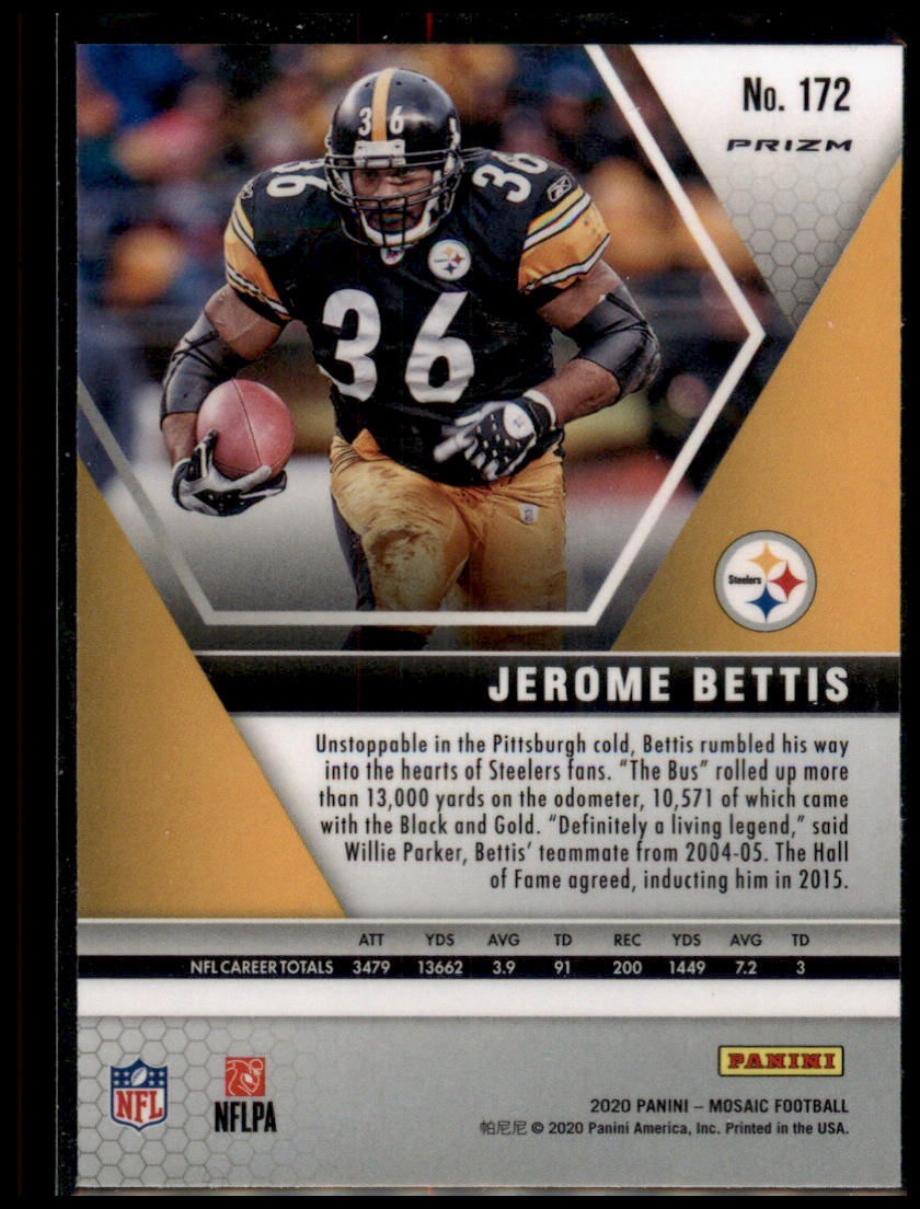 2020 Panini Mosaic #172 Jerome Bettis Prizm Red