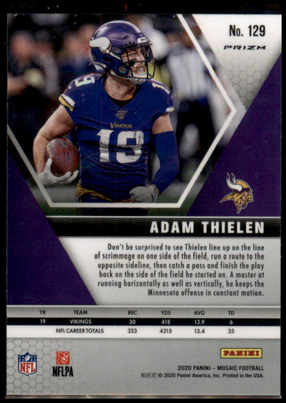 2020 Panini Mosaic #129 Adam Thielen Prizm Red