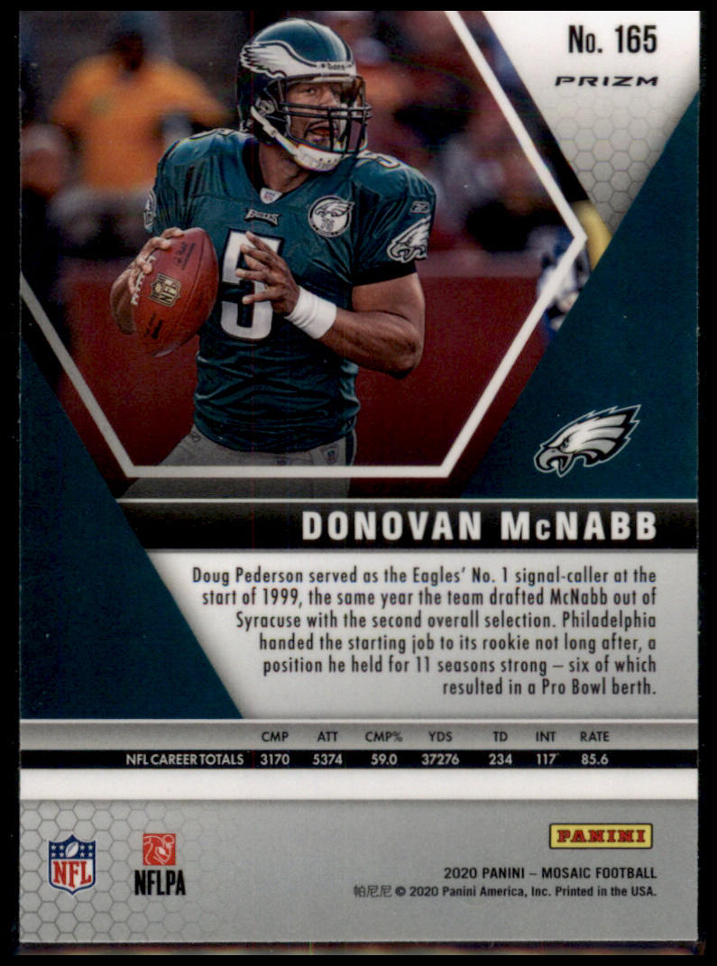 2020 Panini Mosaic #165 Donovan McNabb Prizm Red