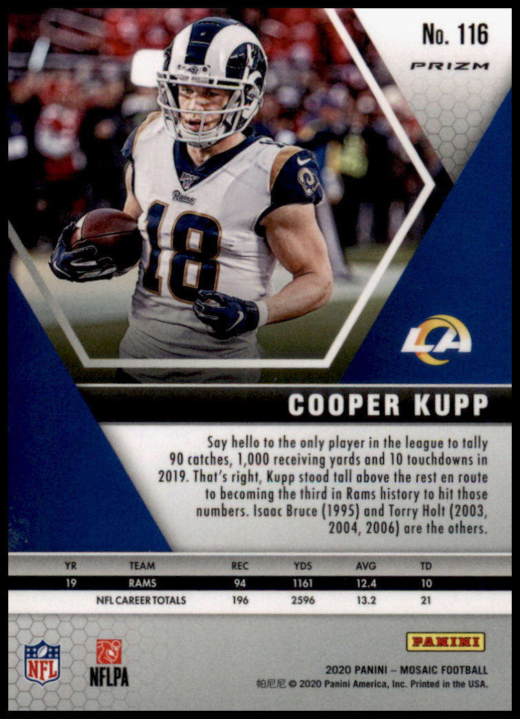 2020 Panini Mosaic #116 Cooper Kupp Prizm Red