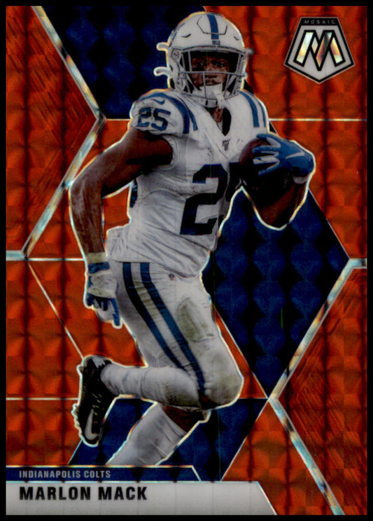 2020 Panini Mosaic #92 Marlon Mack Prizm Red