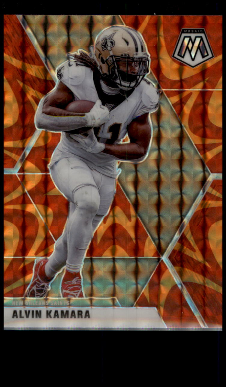 2020 Panini Mosaic #144 Alvin Kamara Prizm Reactive Orange