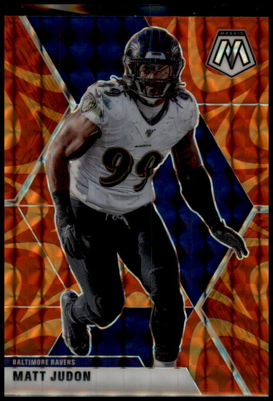 2020 Panini Mosaic #24 Matt Judon Prizm Reactive Orange