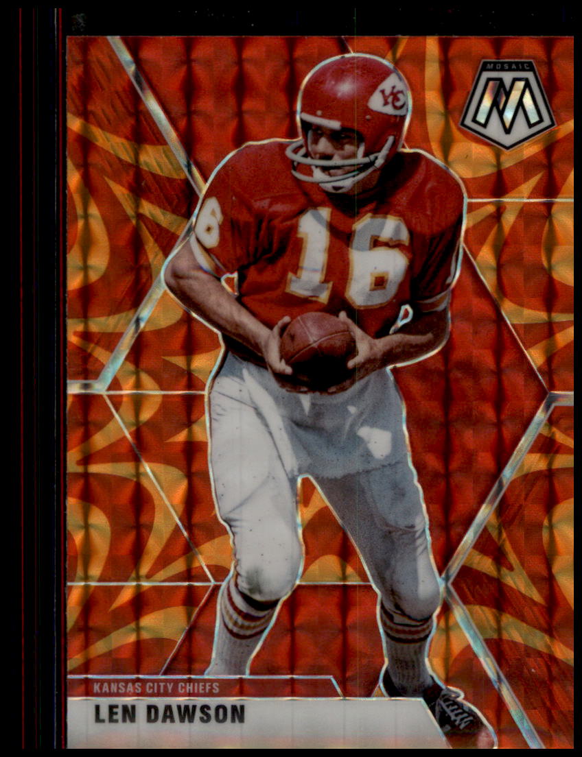 2020 Panini Mosaic #3 Len Dawson Prizm Reactive Orange