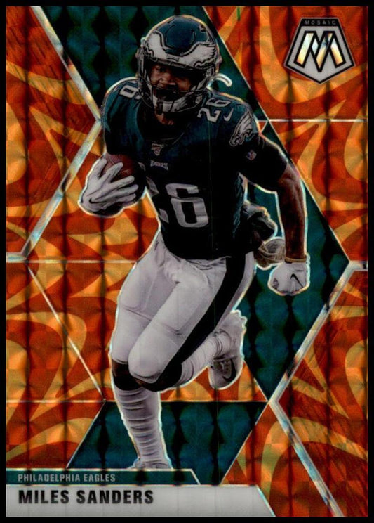 2020 Panini Mosaic #162 Miles Sanders Prizm Reactive Orange