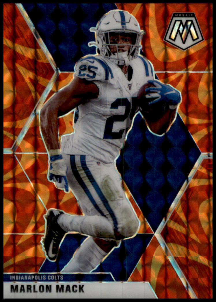 2020 Panini Mosaic #92 Marlon Mack Prizm Reactive Orange