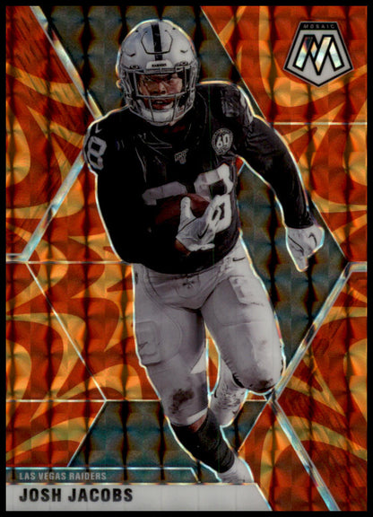 2020 Panini Mosaic #104 Josh Jacobs Prizm Reactive Orange