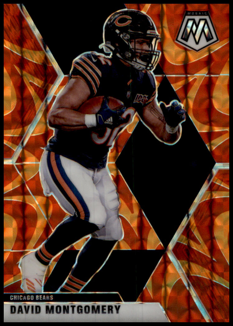 2020 Panini Mosaic #41 David Montgomery Prizm Reactive Orange