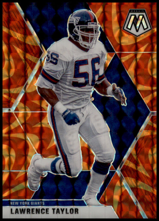 2020 Panini Mosaic #154 Lawrence Taylor Prizm Reactive Orange