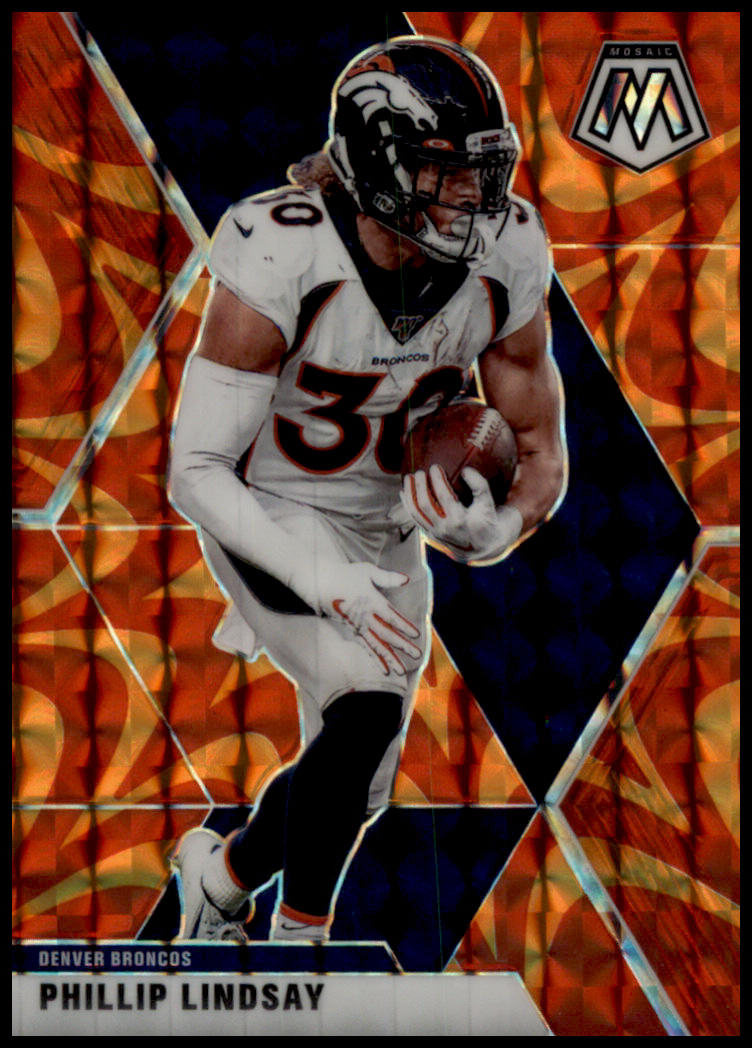 2020 Panini Mosaic #70 Phillip Lindsay Prizm Reactive Orange