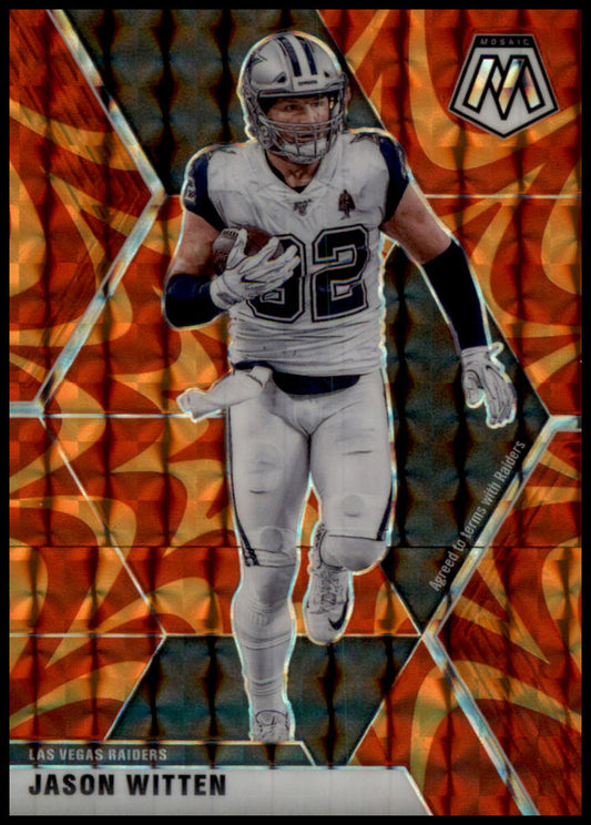 2020 Panini Mosaic #62 Jason Witten Prizm Reactive Orange