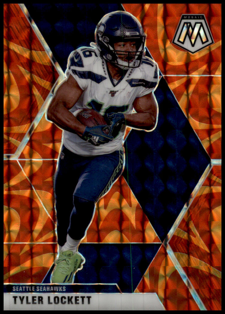 2020 Panini Mosaic #183 Tyler Lockett Prizm Reactive Orange