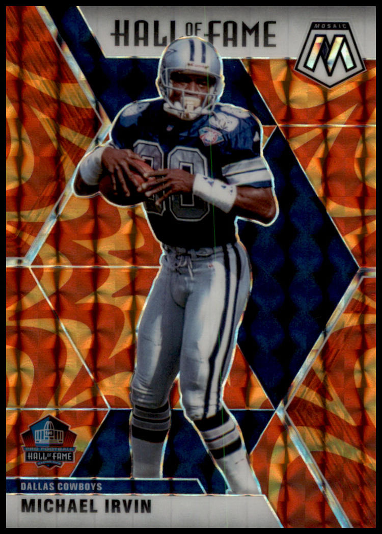 2020 Panini Mosaic #289 Michael Irvin Prizm Reactive Orange