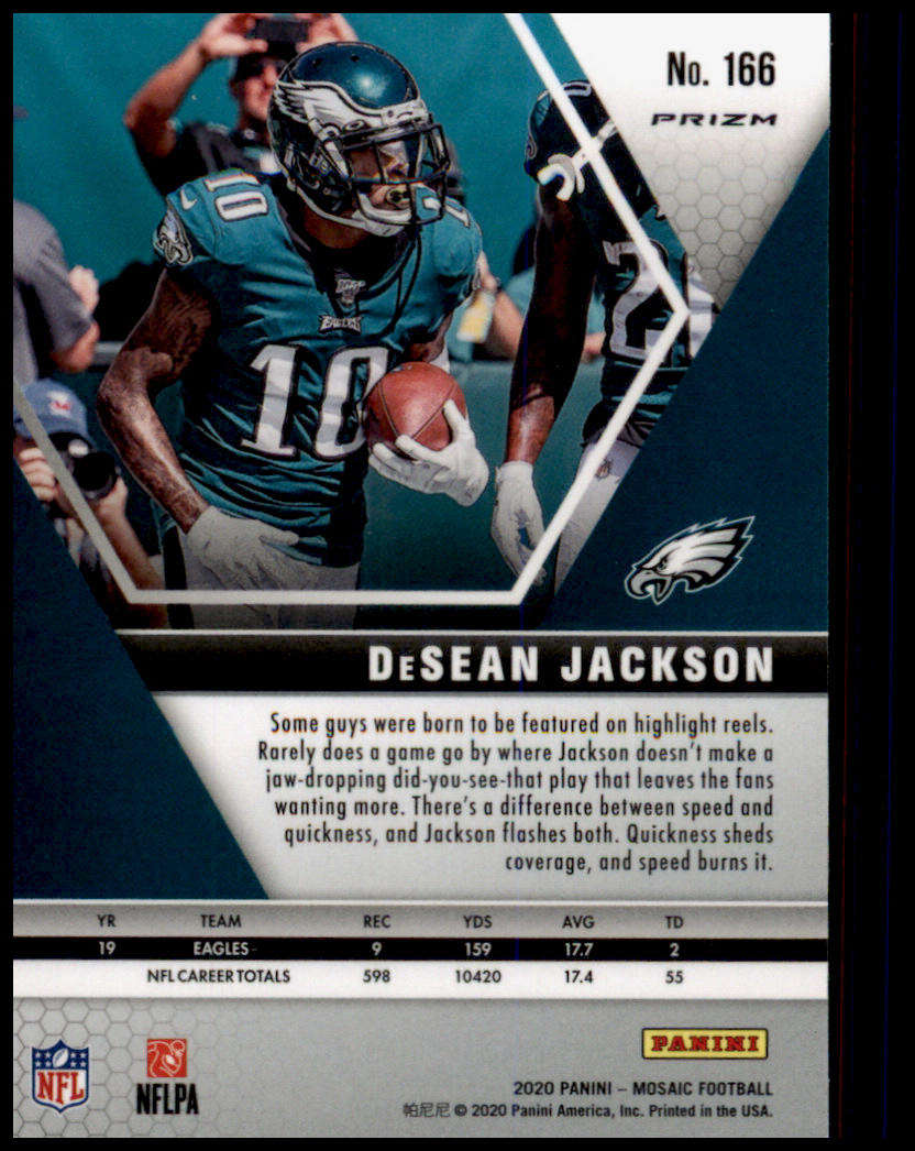 2020 Panini Mosaic #166 DeSean Jackson Prizm Reactive Orange