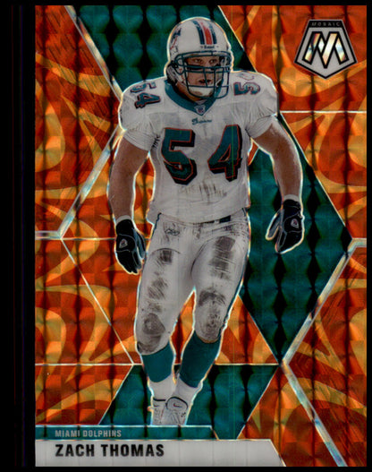 2020 Panini Mosaic #127 Zach Thomas Prizm Reactive Orange