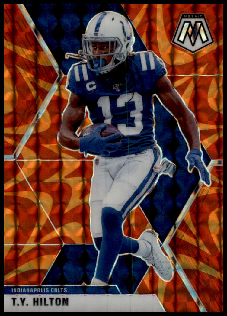 2020 Panini Mosaic #91 T.Y. Hilton Prizm Reactive Orange