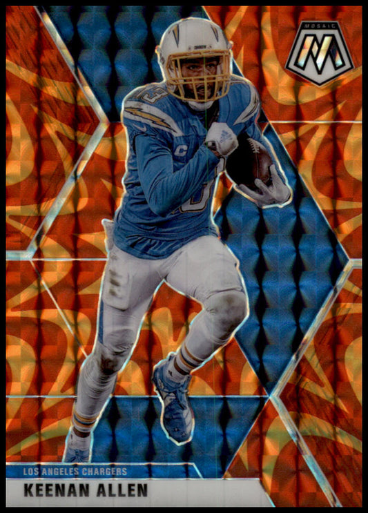 2020 Panini Mosaic #112 Keenan Allen Prizm Reactive Orange