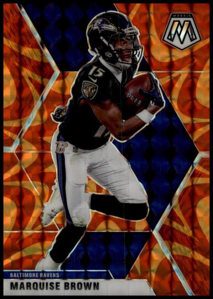 2020 Panini Mosaic #23 Marquise Brown Prizm Reactive Orange