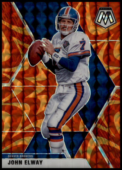 2020 Panini Mosaic #67 John Elway Prizm Reactive Orange