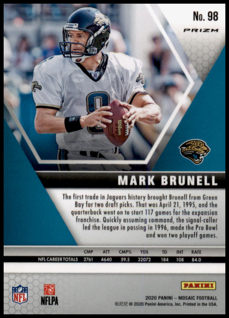 2020 Panini Mosaic #98 Mark Brunell Prizm Reactive Orange