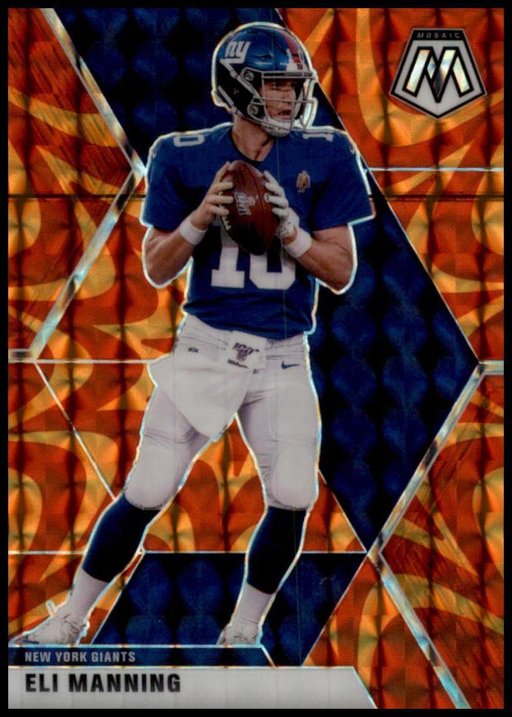 2020 Panini Mosaic #149 Eli Manning Prizm Reactive Orange