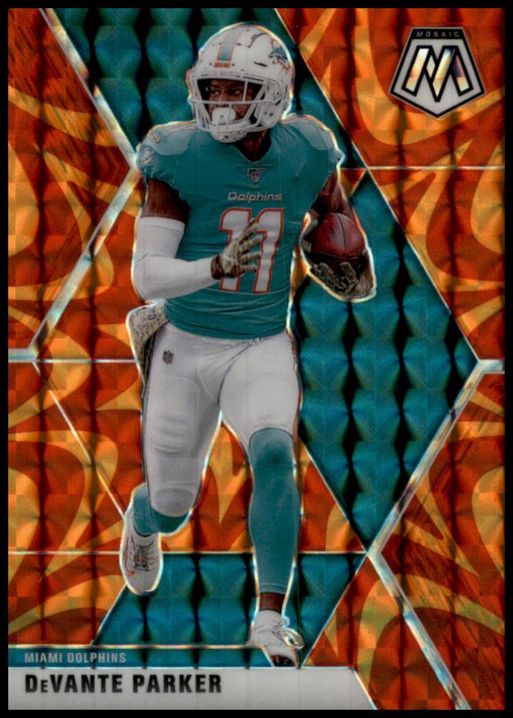 2020 Panini Mosaic #122 DeVante Parker Prizm Reactive Orange