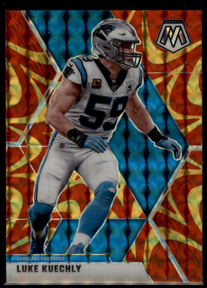 2020 Panini Mosaic #33 Luke Kuechly Prizm Reactive Gold