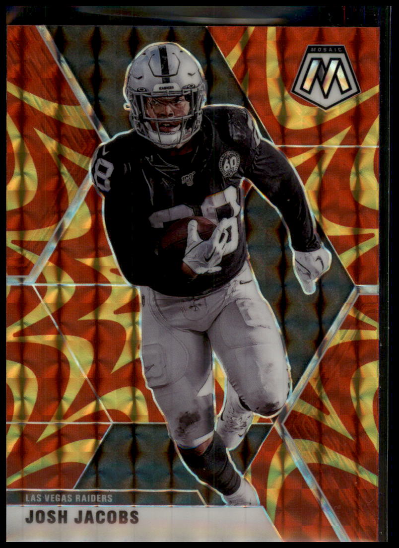 2020 Panini Mosaic #104 Josh Jacobs Prizm Reactive Gold