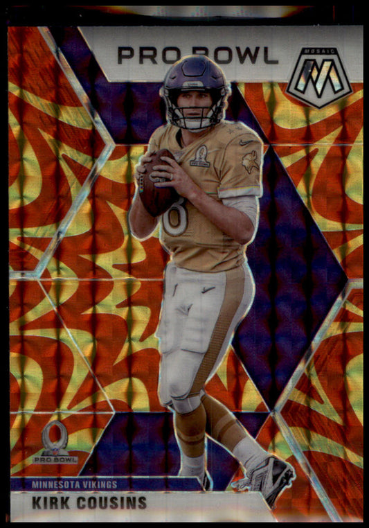 2020 Panini Mosaic #253 Kirk Cousins Prizm Reactive Gold