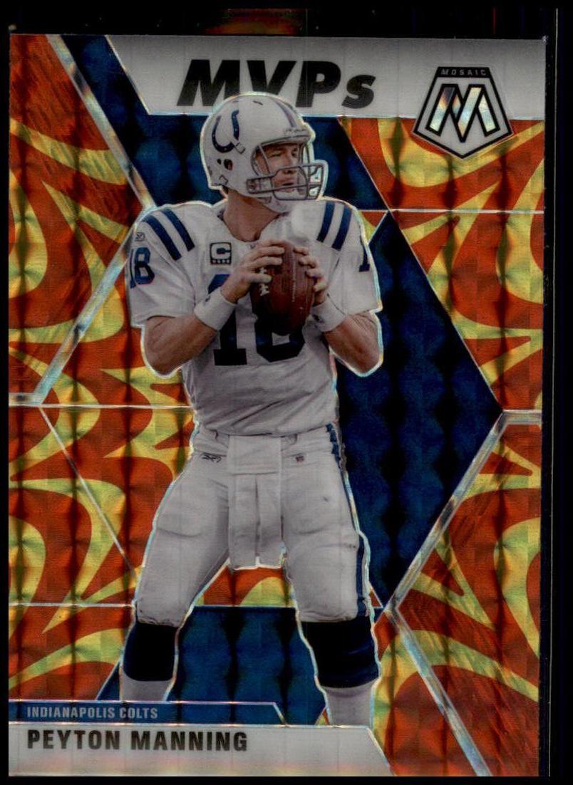 2020 Panini Mosaic #299 Peyton Manning Prizm Reactive Gold