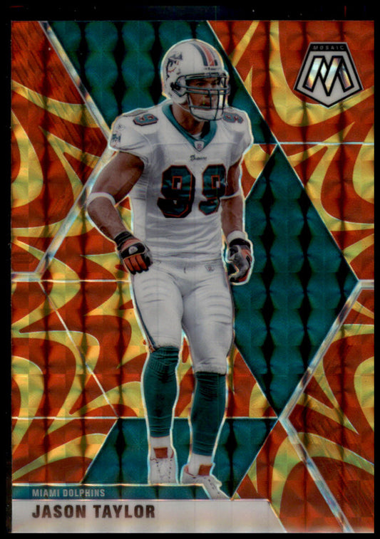 2020 Panini Mosaic #126 Jason Taylor Prizm Reactive Gold