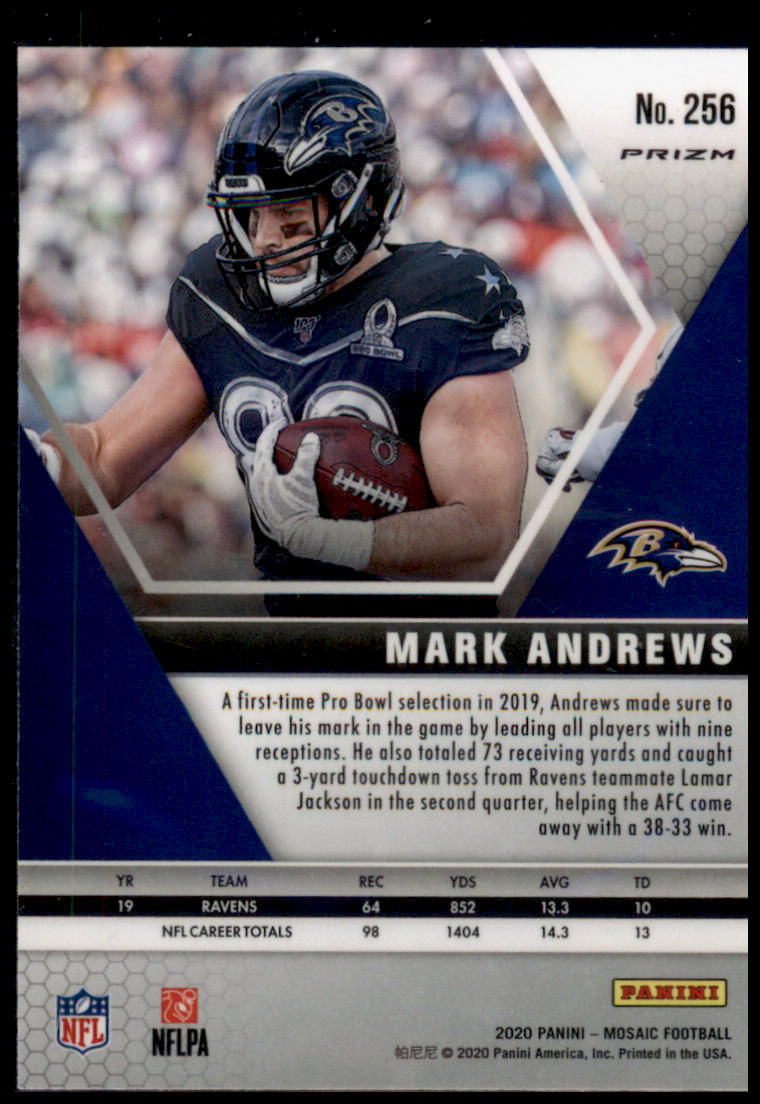 2020 Panini Mosaic #256 Mark Andrews Prizm Reactive Gold