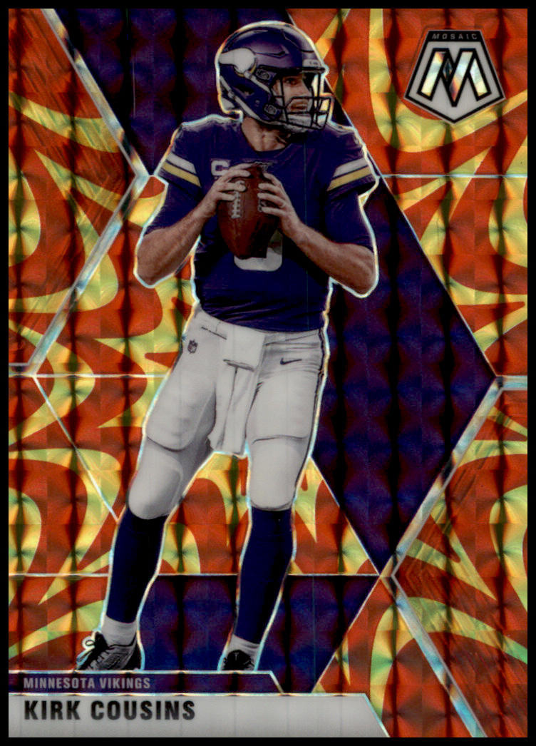 2020 Panini Mosaic #128 Kirk Cousins Prizm Reactive Gold