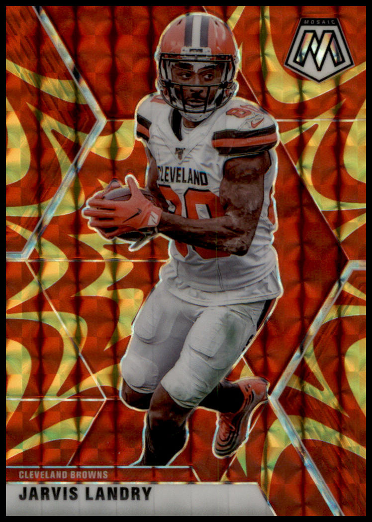 2020 Panini Mosaic #56 Jarvis Landry Prizm Reactive Gold