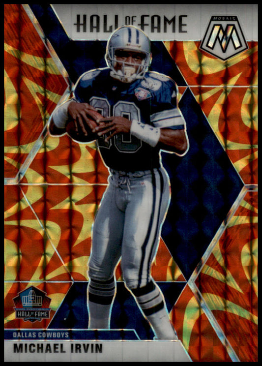 2020 Panini Mosaic #289 Michael Irvin Prizm Reactive Gold