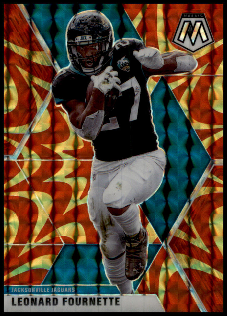 2020 Panini Mosaic #99 Leonard Fournette Prizm Reactive Gold