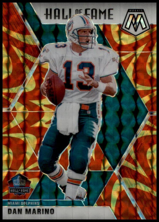 2020 Panini Mosaic #292 Dan Marino Prizm Reactive Gold