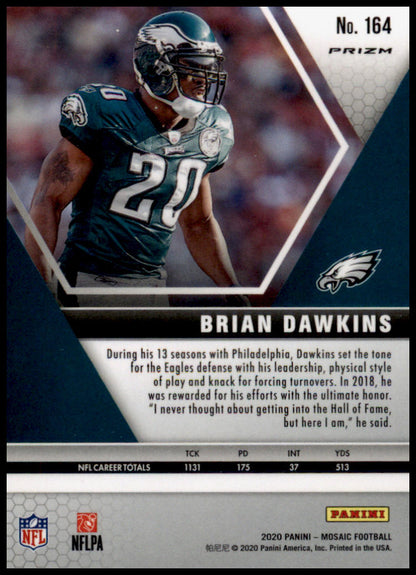 2020 Panini Mosaic #164 Brian Dawkins Prizm Reactive Gold