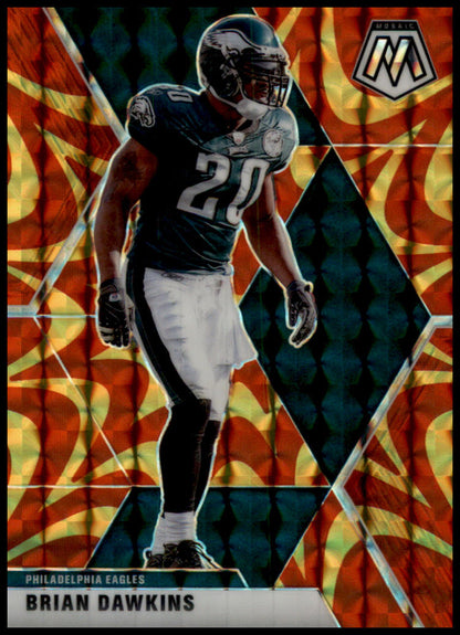 2020 Panini Mosaic #164 Brian Dawkins Prizm Reactive Gold