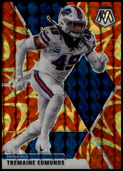 2020 Panini Mosaic #30 Tremaine Edmunds Prizm Reactive Gold