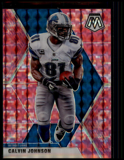 2020 Panini Mosaic #75 Calvin Johnson Prizm Camo Pink