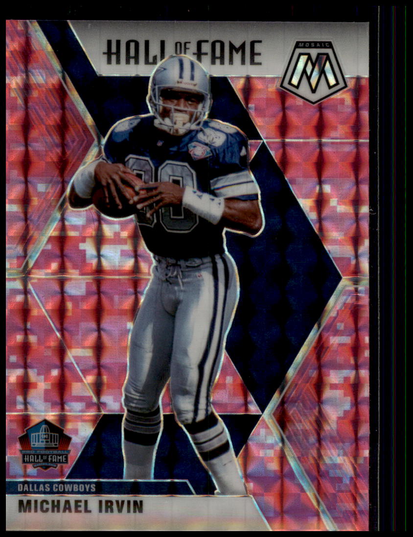 2020 Panini Mosaic #289 Michael Irvin Prizm Camo Pink