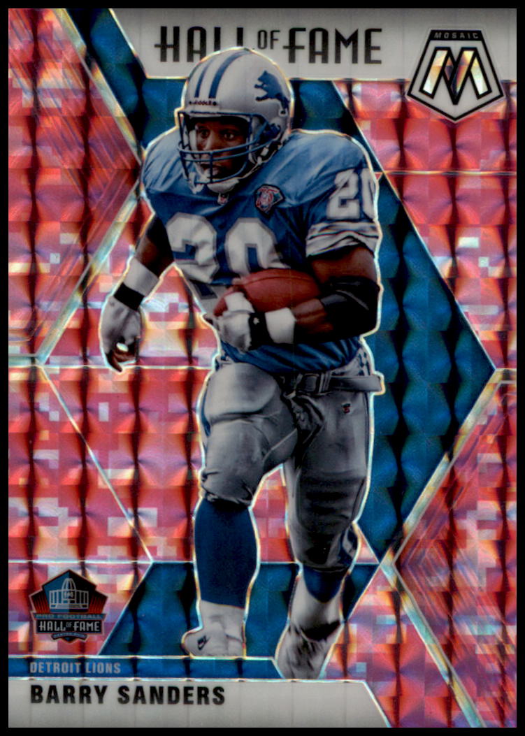 2020 Panini Mosaic #294 Barry Sanders Prizm Camo Pink